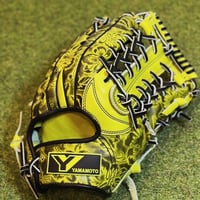 YAMAMOTO Pro Essential　2026新年限定モデル　硬式外野用　CG98  ネオンイエロー×ブラックハイビスカス型押し　Tショックウェブ