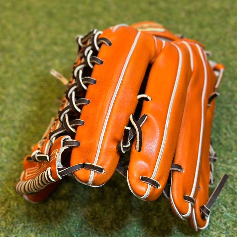 YAMAMOTO Pro Essential 硬式外野用 CG98 ブラウンオレンジ×紐ブラ