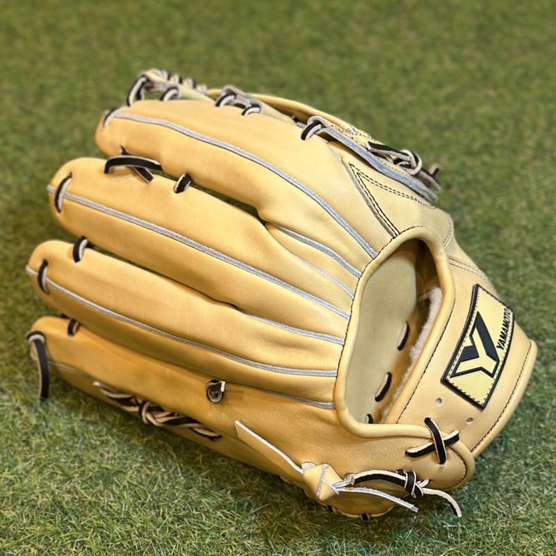 YAMAMOTO Pro Essential 硬式外野用 CG98 クリーム×紐ブラウン×ス