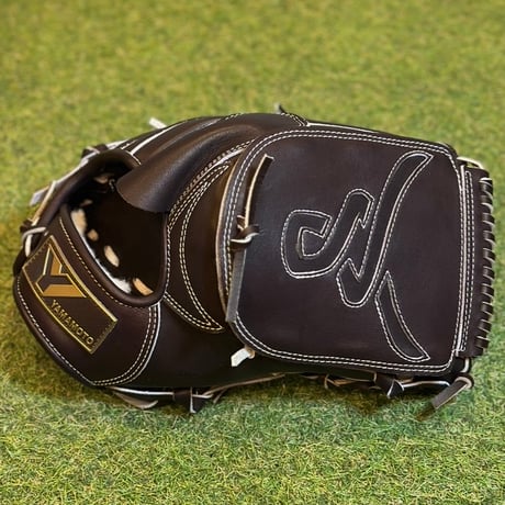 YAMAMOTO Pro Essential　硬式投手用　HP21  ダークブラウン×紐ブラウン×ステッチホワイト　Yフラットウェブ
