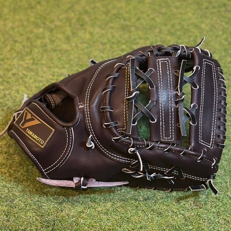 YAMAMOTO Pro Essential　ファーストミット　32F  ダークブラウン×紐ブラック×ステッチホワイト