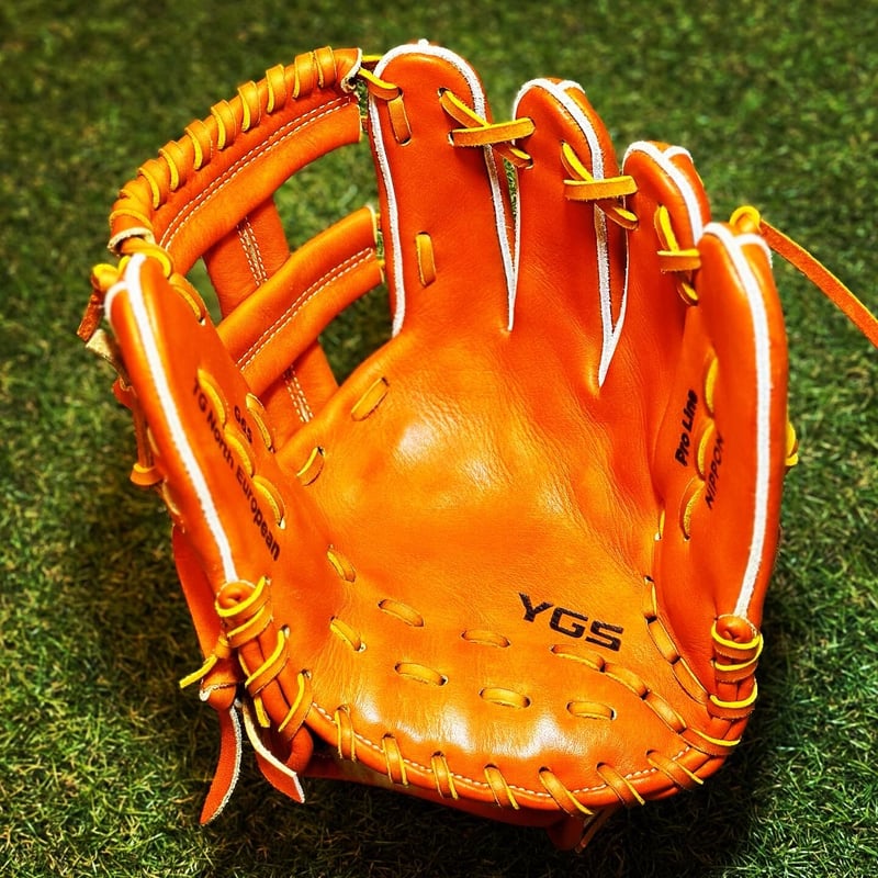 YGSプロライン 硬式内野用 G6S オレンジ ヒラ裏Yブラック クロスウェブ 