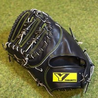 YAMAMOTO Pro Essential　ファーストミット　32F  Yブラック×紐ブラック×ステッチネオンイエロー  左投げ