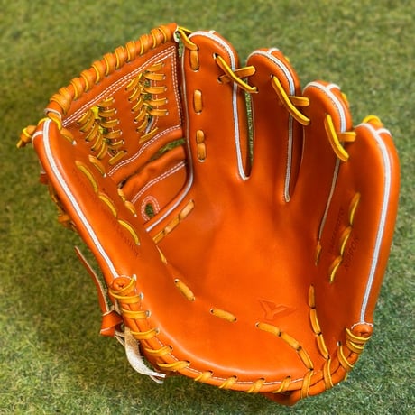 YAMAMOTO Pro Essential　硬式内野用　AR13  ブラウンオレンジ×紐タン×ステッチホワイト　ショックツーピースウェブ