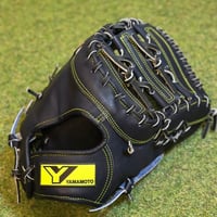 YAMAMOTO Pro Essential　ファーストミット　42ZF  Yブラック×紐ブラック×ステッチネオンイエロー