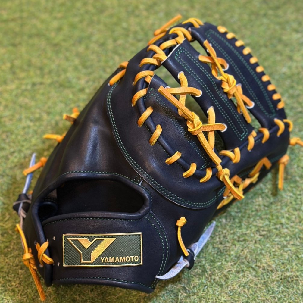 YAMAMOTO Pro Essential ファーストミット 32F Yブラック×紐タン×