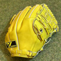 YAMAMOTO Pro Essential　硬式内野用　AR13  ネオンイエロー×紐ネオンイエロー×ステッチホワイト　ショックツーピースウェブ