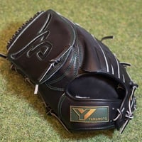 YAMAMOTO Pro Essential　硬式投手用　HP21  ブラック×紐ブラック×ステッチグリーン　Yフラットウェブ  左投げ