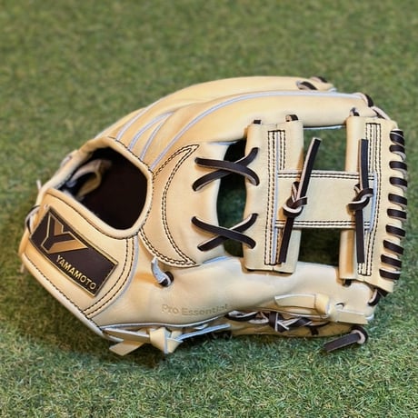 YAMAMOTO Pro Essential　硬式内野用　EA3  クリーム×紐ブラウン×ステッチブラウン　Hウェブ