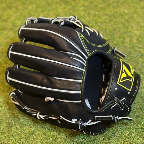 YAMAMOTO Pro Essential　硬式内野用　EA3  Yブラック×紐ブラック×ステッチネオンイエロー×ラベルブラック×ネオンイエロー　Hウェブ