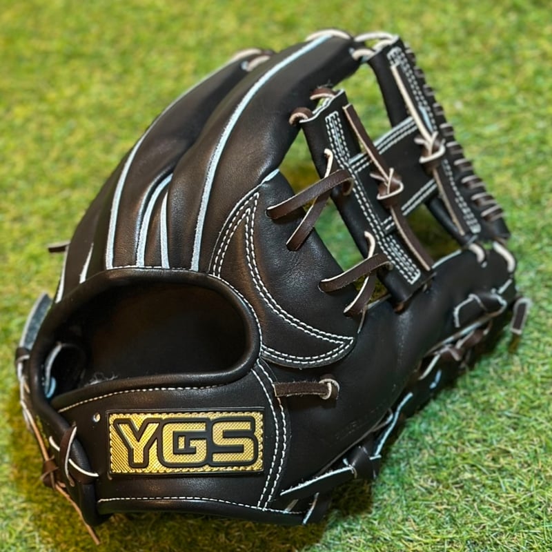 YGSプロライン 硬式内野用 EA3 ブラック×紐ブラウン×ステッチ
