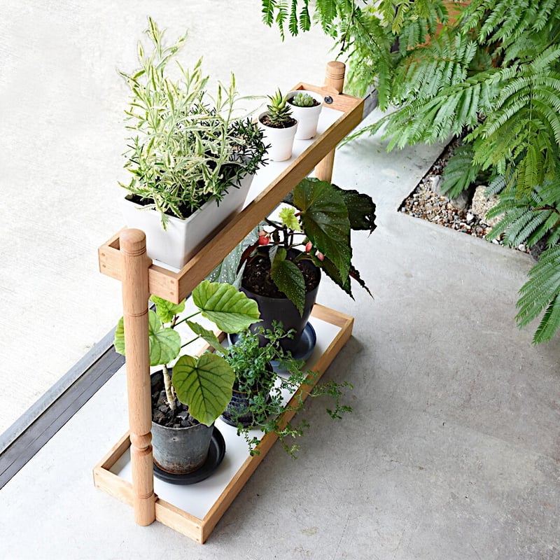 植物棚 PS-09 アイアン植物棚 ワイドな3段タイプ | アイアンガレージ