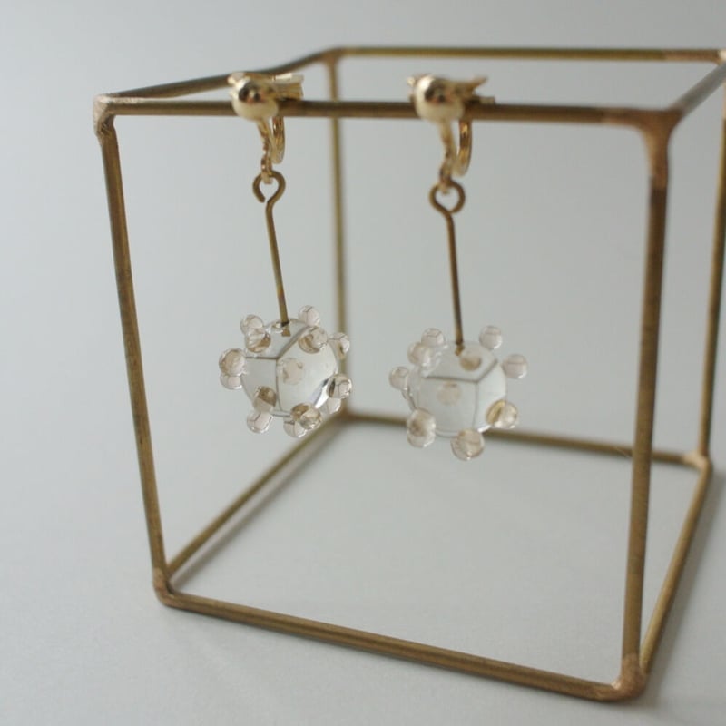 ✨色づいた世界✨　イヤリング価格となっております Something BLUE_ earrings _ Extra large Pearl_WHT / Happy