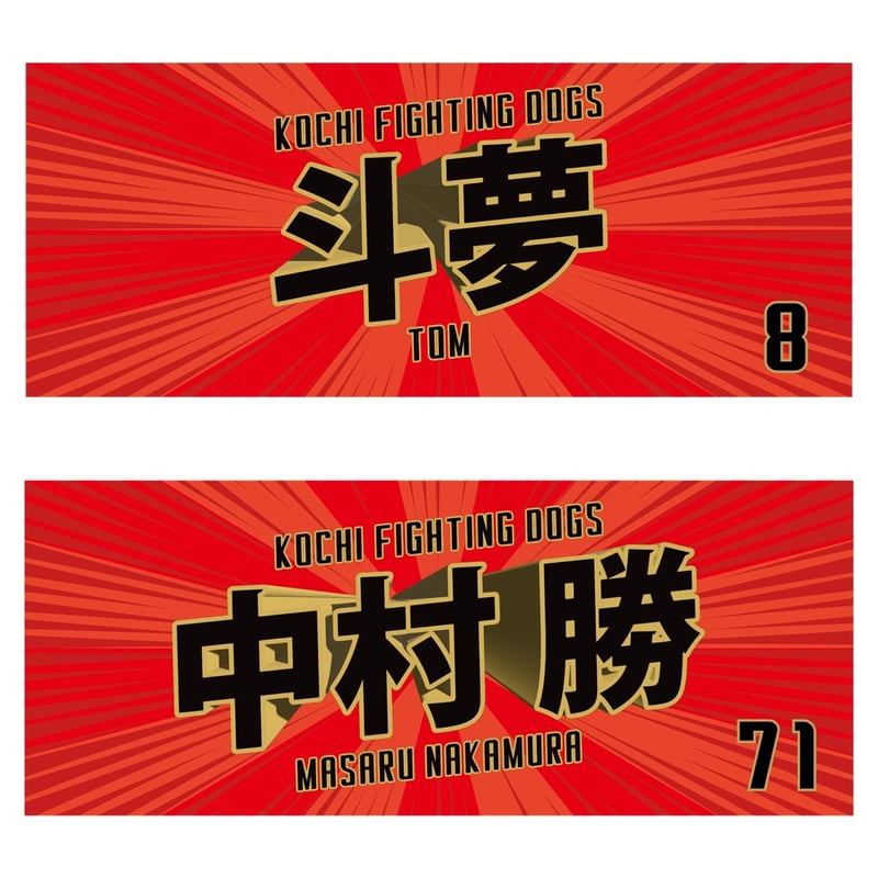 受注生産／予約】2026 選手名フェイスタオル（赤） | 高知FD公式