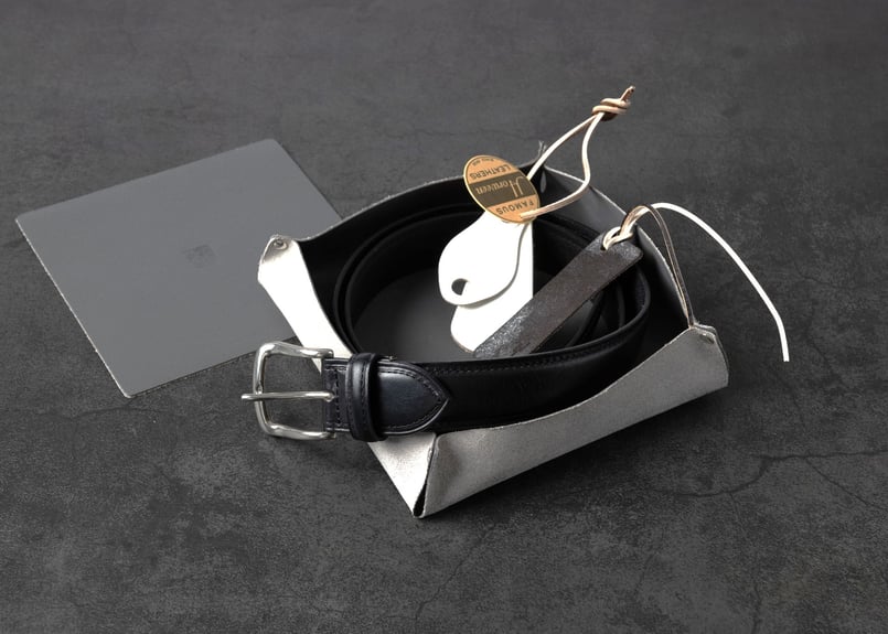 コンチョ付オールブラック5丁差し 本革シザーケースSCA-125/CKD