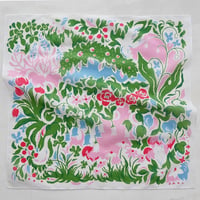 【Handkerchief】 'Dream garden' (Pink)