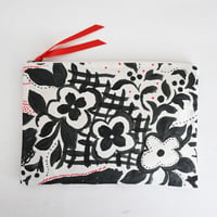 【 Flat Pouch L】  ' Patchwork' / Black