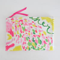 【 Flat Pouch L】  'Rainbow maker' / Pink