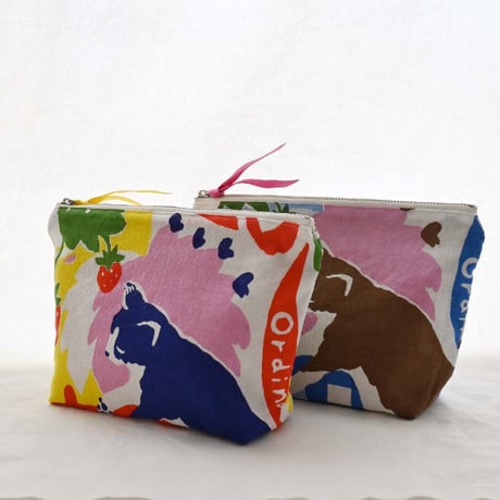 【Machi Pouch】  'Ordinary day' / Red