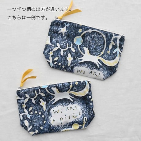 【Machi Pouch】  'The stars' / Navy