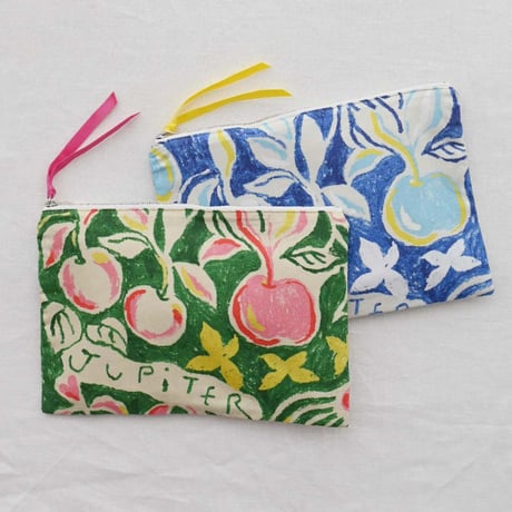 【 Flat Pouch L】 'The universe' / Green