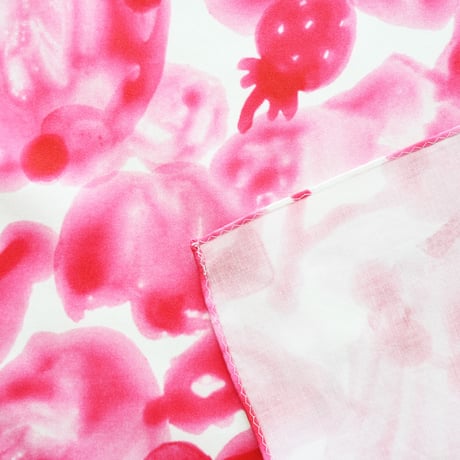 【Handkerchief】 'Jam' (Raspberry)