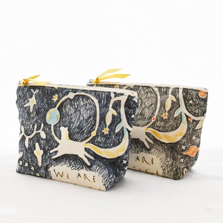 【Machi Pouch】  'The stars' / Navy