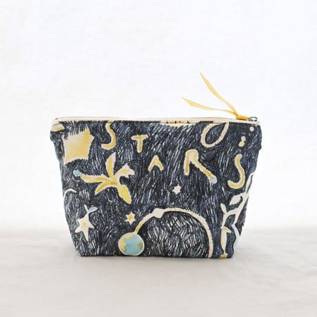 【Machi Pouch】  'The stars' / Navy
