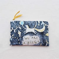 【 Flat Pouch M】  'The stars' / Navy