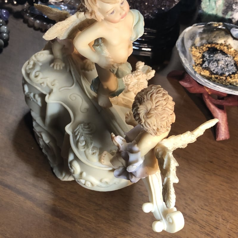 ★アンティーク★イタリア製オルゴール置き物 アンティーク】イタリア製 オルゴール 置物