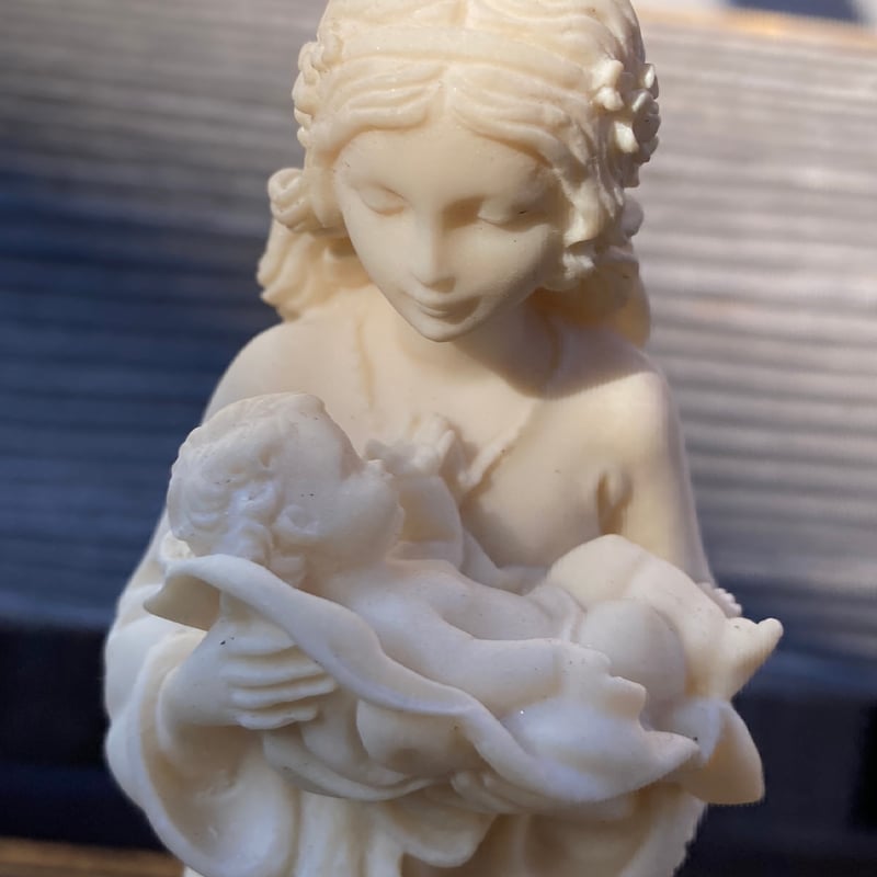 聖母マリア額絵 ★ 純銀製 ★ クラシックアート MADE IN ITALY 石膏 聖母マリア像 h31cm フランス アンティーク 0501536