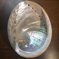 【古物逸品】アバロンシェル銀細工約15㎝