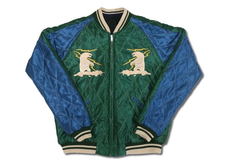 TAILOR TOYO テーラー東洋 ACETATE QUILTED SOUVENIR JACKET "MOUNTAIN GOAT& EAGLE"