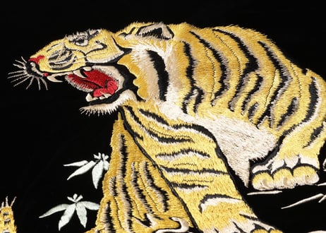 テーラー東洋スカジャン 別珍(べっちん) Velveteen Souvenir Jacket “ROARING TIGER” × “WHITE EAGLE”