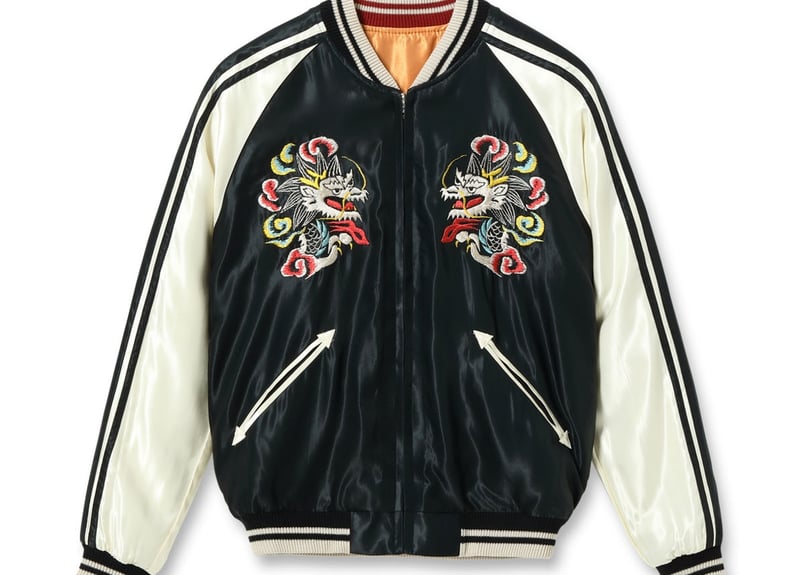 テーラー東洋スカジャン ACETATE SOUVENIR JACKET“WHITE DRAG