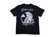 別珍黒刺繍】三笠謹製 オリジナル別珍スカジャン 花龍 綿無薄手 日本製