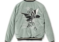 テーラー東洋スカジャン 別珍 Velveteen Souvenir Jacket “BLACK EAGLE” × “JAPAN MAP”