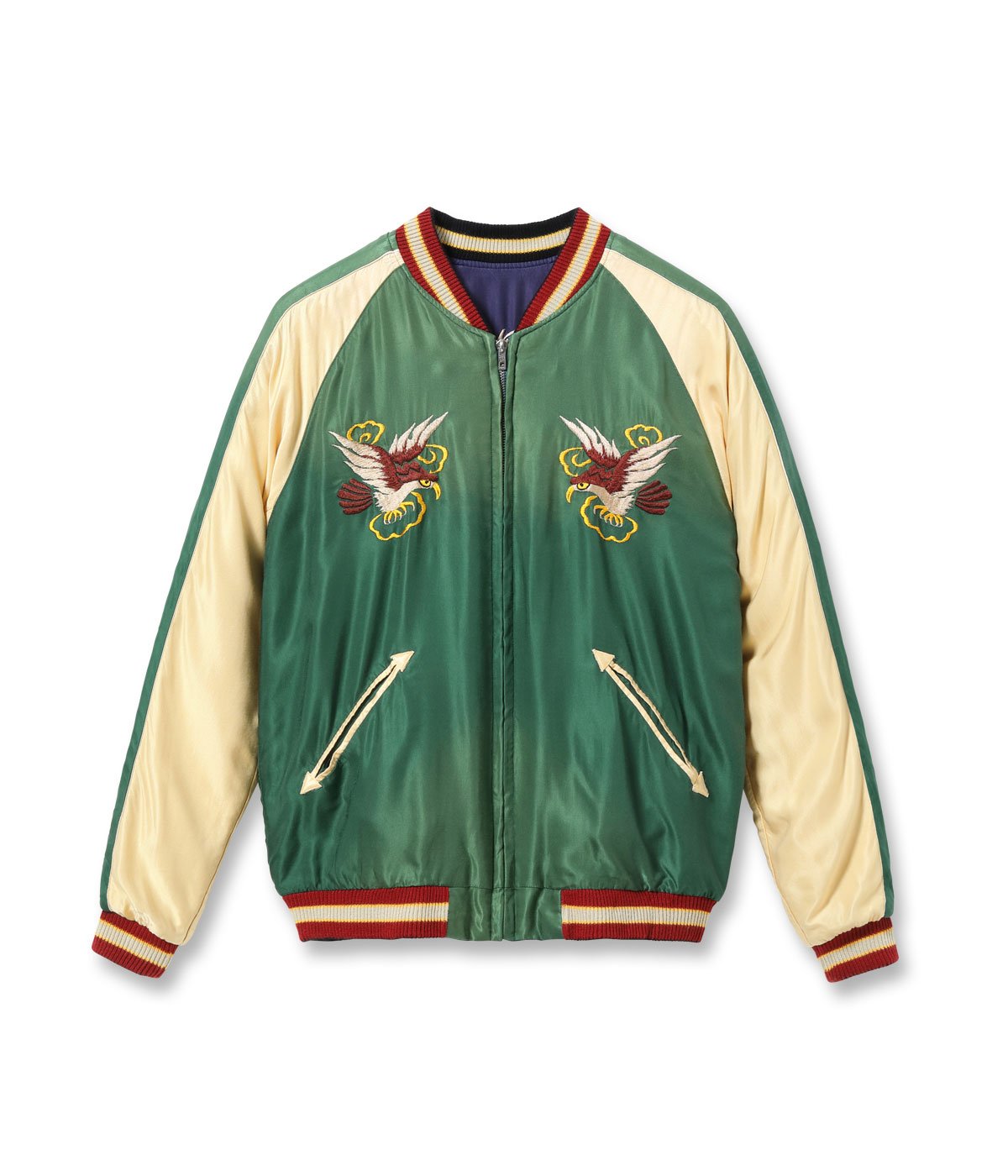 東洋　GOLD ACETATE SOUVENIR JACKET \"SKULL\" テーラー東洋スカジャン Acetate Souvenir Jacket“SNAKE & SKU