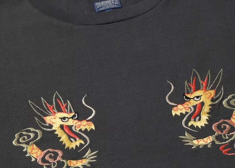 テーラー東洋 TAILOR TOYO SUKA T-SHIRT EMBROIDERED “DRAGON” スカジャン  ブラック
