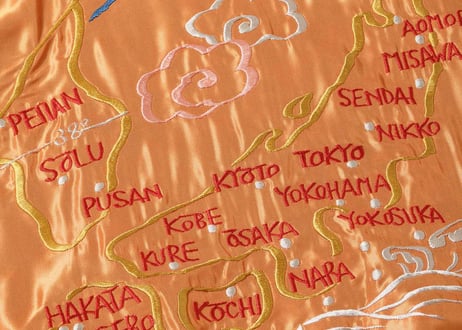 テーラー東洋スカジャン  Acetate Souvenir Jacket “TIGER HEAD” × “JAPAN MAP”