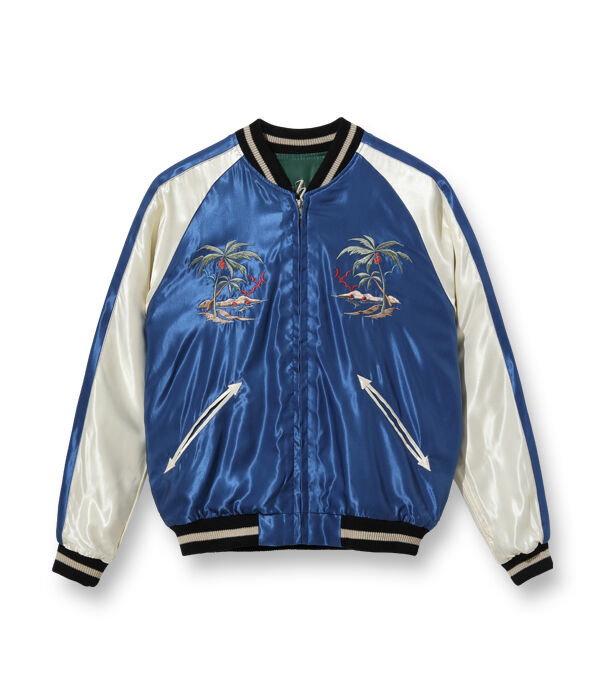 ハワイ X スカジャン希少 テーラー東洋スカジャン ACETATE SOUVENIR JACKET“EAGLE & DR
