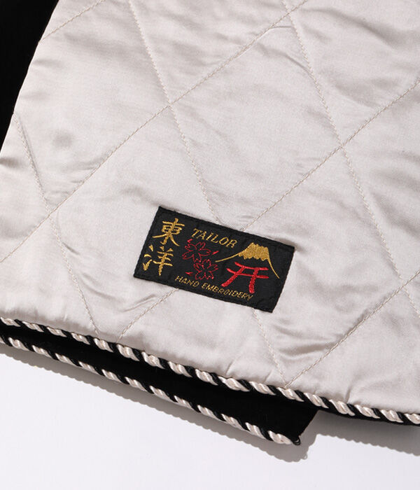 テーラー東洋 スカジャン柄別珍マフラー VELVETEEN WINTER SCARF “TIG