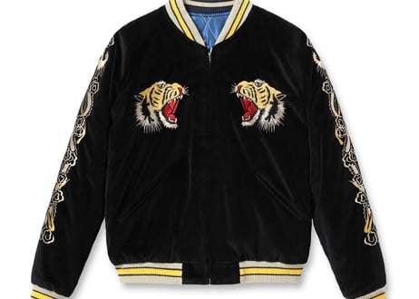 テーラー東洋スカジャン 別珍(べっちん) Velveteen Souvenir Jacket “ROARING TIGER” × “WHITE EAGLE”