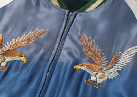 テーラー東洋スカジャン Acetate Souvenir Jacket “DRAGON HEAD” × “EAGLE” (AGING MODEL)