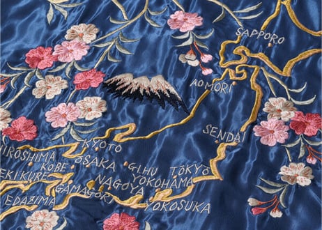 テーラー東洋スカジャン  ACETATE SOUVENIR JACKET “EAGLE” × “JAPAN MAP”