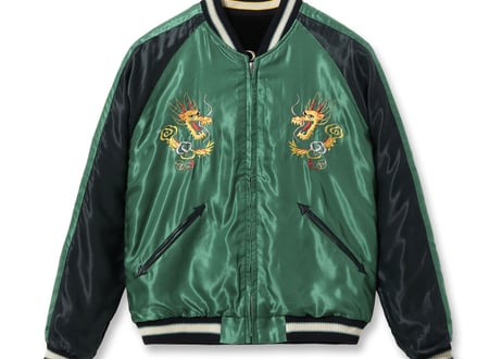 初復刻 べっちん テーラー東洋スカジャン 別珍中綿無Velveteen (Two-tone)×Acetate Souvenir Jacket “TIGER HEAD” × “GOLD DRAGON”