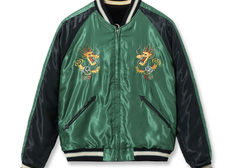 10月発売テーラー東洋スカジャン 別珍中綿無Velveteen (Two-tone