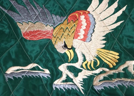 TAILOR TOYO テーラー東洋 ACETATE QUILTED SOUVENIR JACKET "MOUNTAIN GOAT& EAGLE"