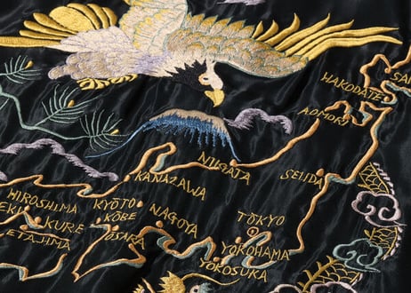 テーラー東洋スカジャン  ACETATE SOUVENIR JACKET “JAPAN MAP” × “EAGLE & DRAGON”