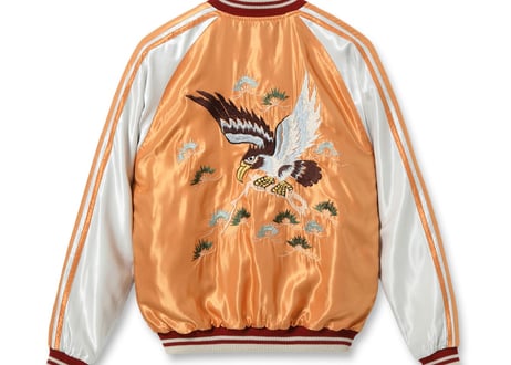 テーラー東洋スカジャン  ACETATE SOUVENIR JACKET“WHITE DRAGON” × “EAGLE”